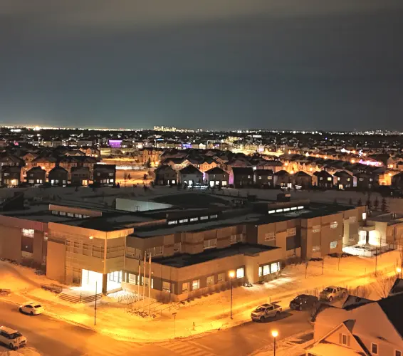 windsong community school at night
